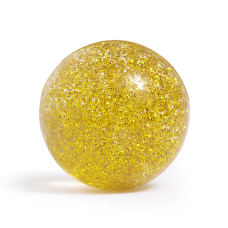 Springball Maus mit Glitter 42mm - Gold