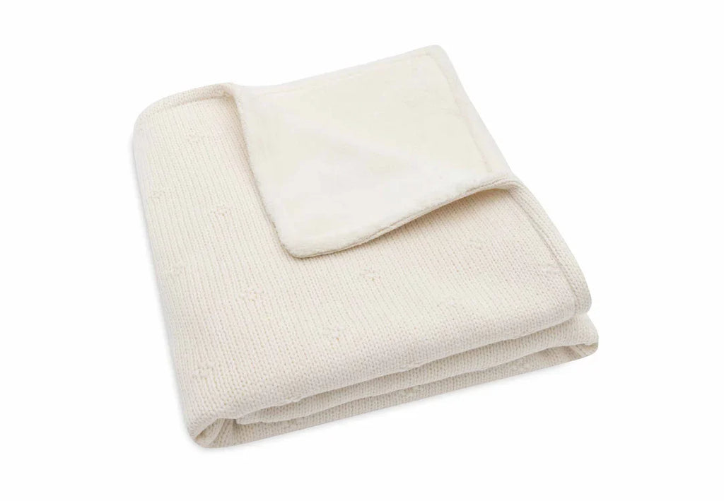 Decke Wiege 75x100cm Cosy Knit - Ivory/Velvet