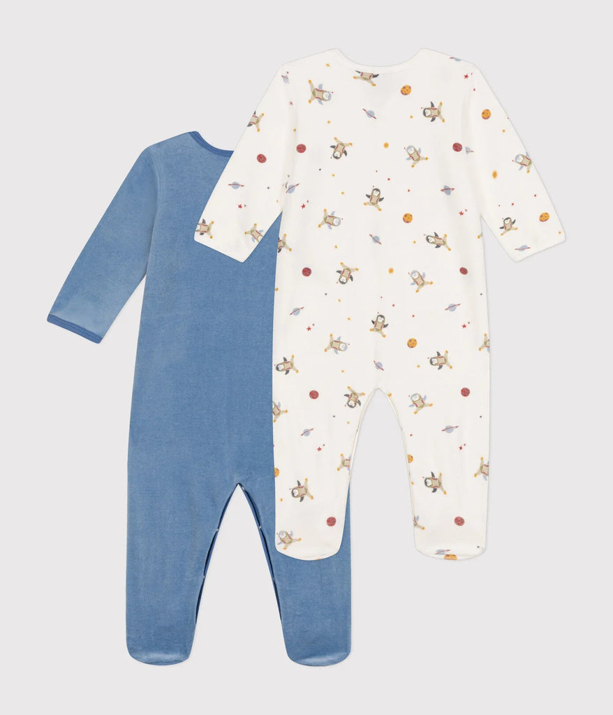 Doppelpack Baby-Pyjamas aus Velours