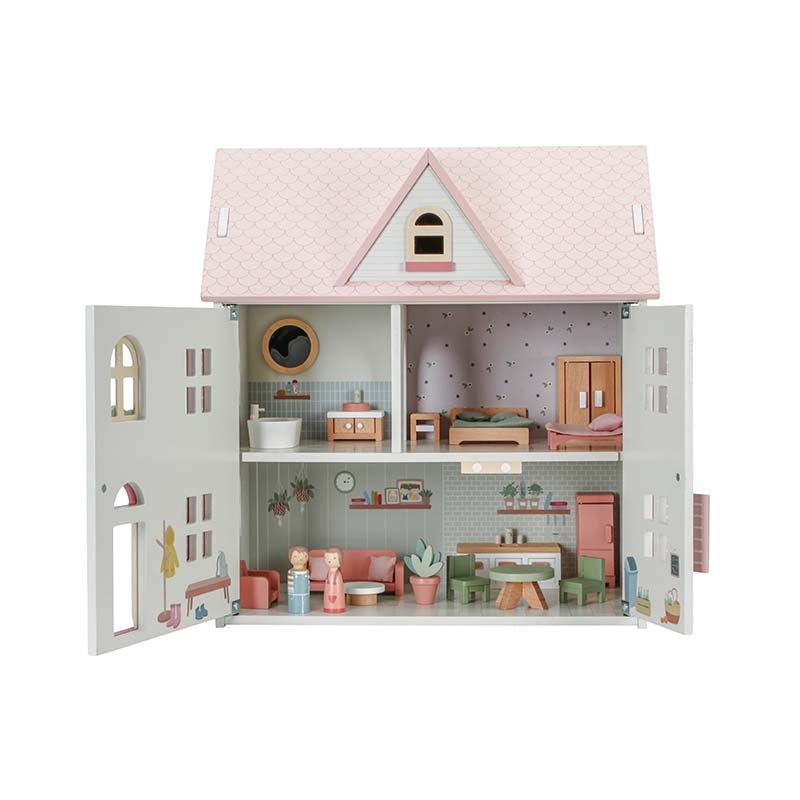 Puppenhaus aus rosafarbenem Holz - Toys