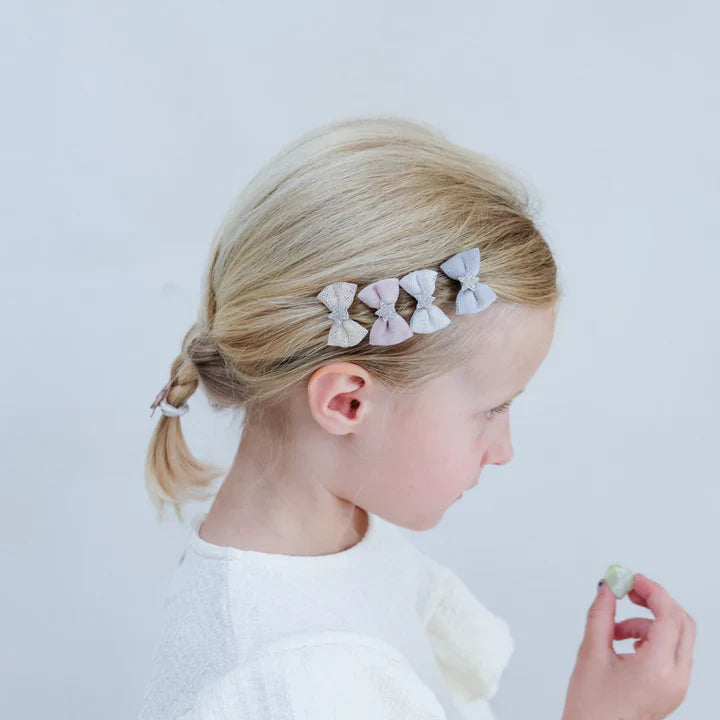 Haarklammern - Prima ballerina bow mini clips