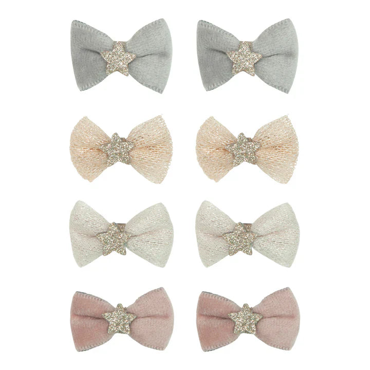 Haarklammern - Prima ballerina bow mini clips