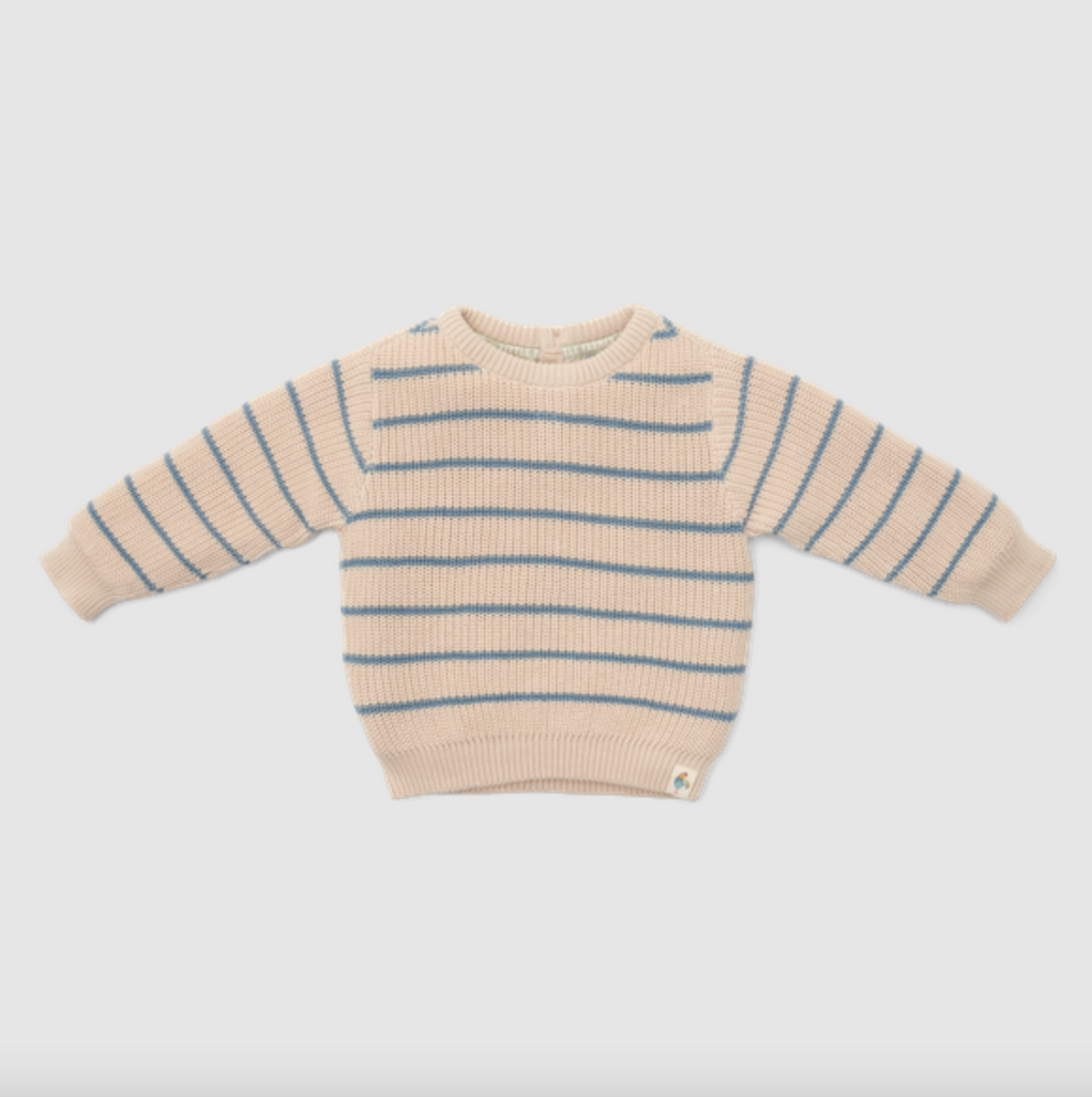 Strickpullover Ice Blue Stripe (Größen 74-104) - T-Shirt