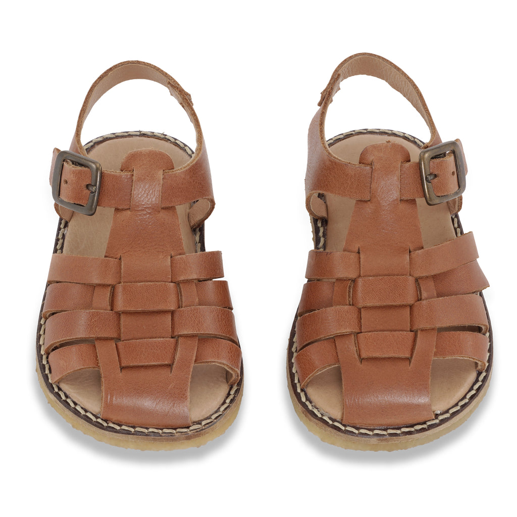 Ledersandalen - Minou cognac - Sandalen