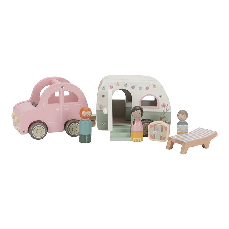 Voiture Jouets avec caravane - Jouets en bois