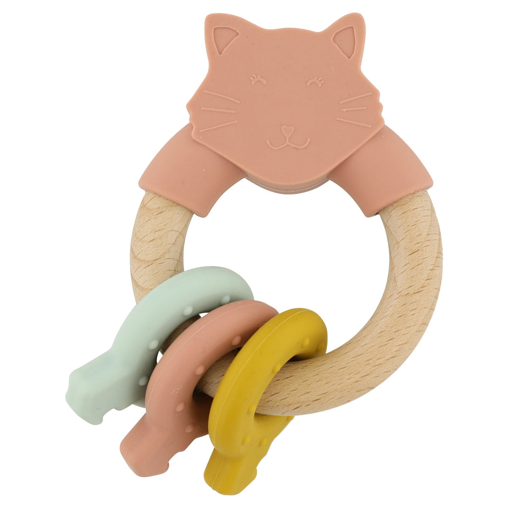 Silicone and wood activity ring - Mrs. Cat