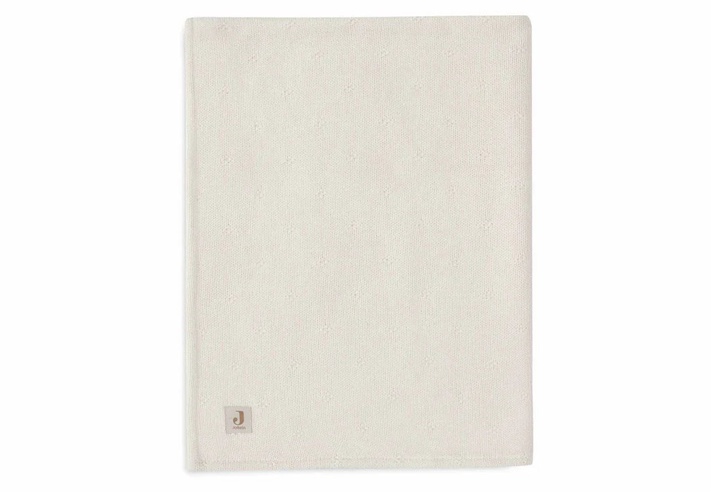 Couverture Berceau 75x100cm Cosy Knit - Ivory/Velvet