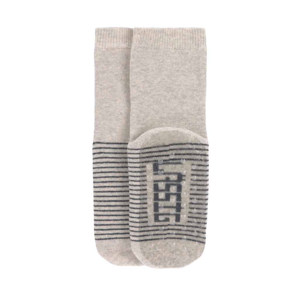 Set of 2 grey/beige non-slip socks (sizes