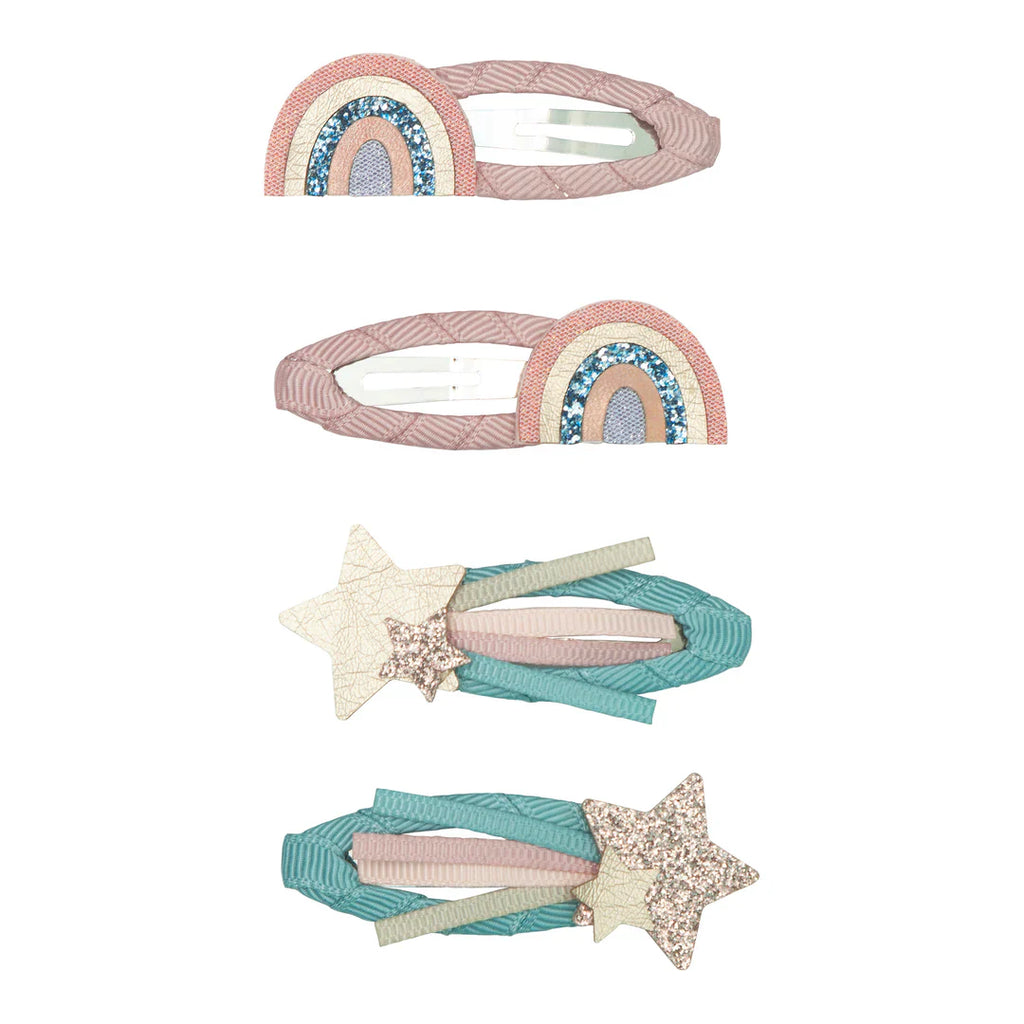 Hair clips - Over the rainbow clips