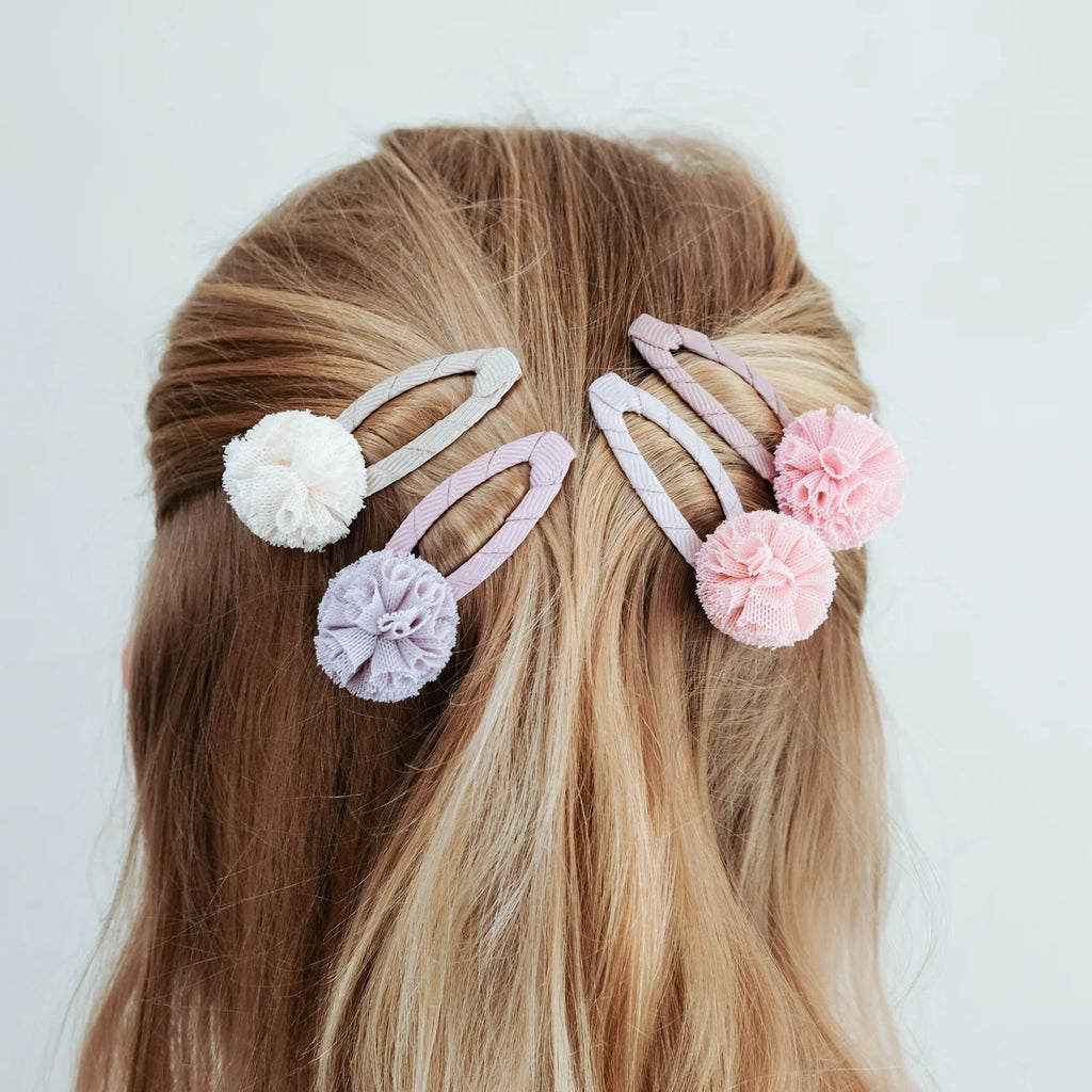 Hair clips - Tulle Pom pom - Accessories