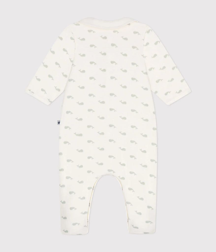 Baby velvet pyjamas - Marshmallow/Herbier (various