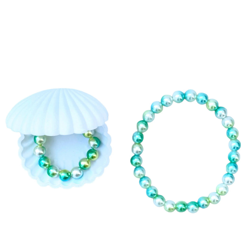 Shell and pearl jewelry set - Green