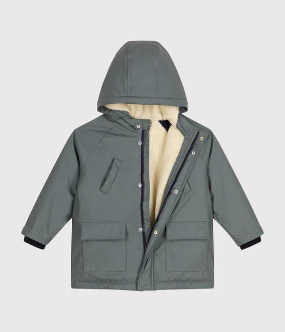 Warm sherpa jacket for kids Jacket - green/thuya