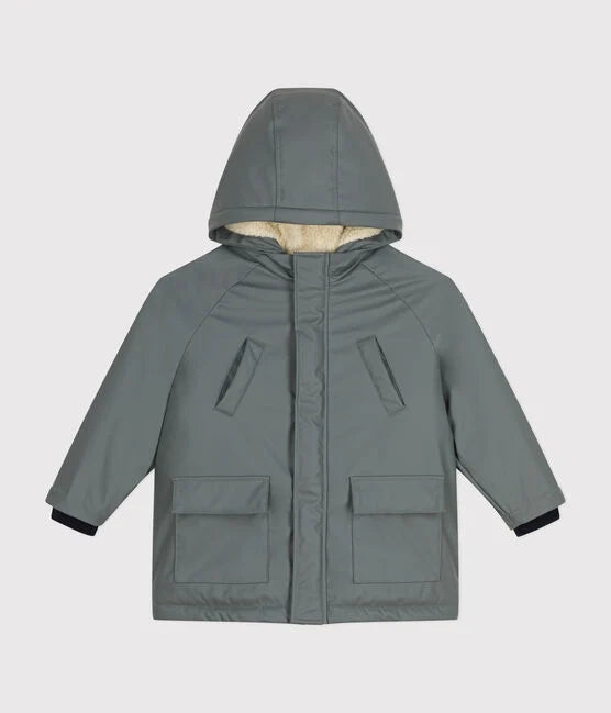 Warm sherpa jacket for kids Jacket - green/thuya