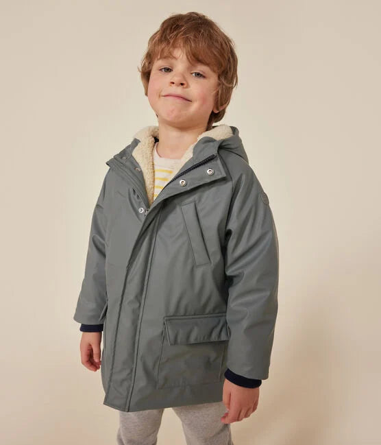 Warm sherpa jacket for kids Jacket - green/thuya