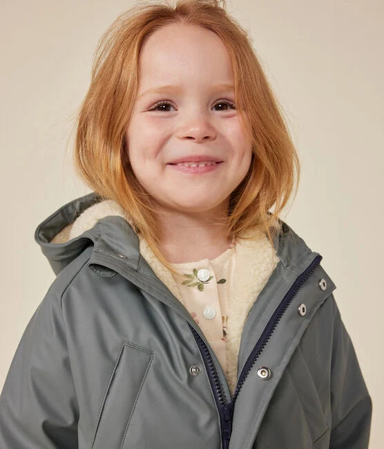 Warm sherpa jacket for kids Jacket - green/thuya