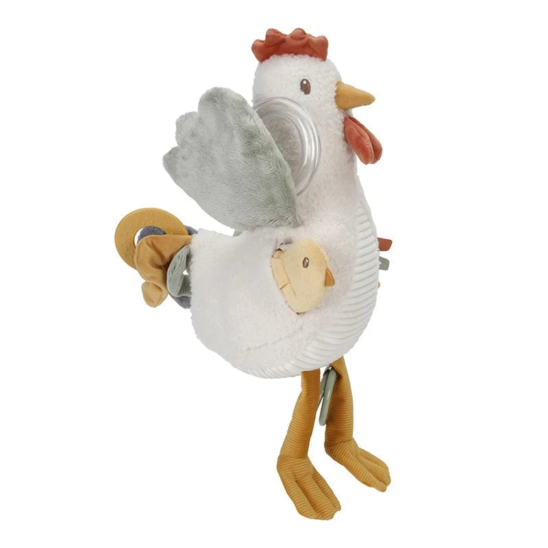 Activités poulet 25cm Little Farm - hochet