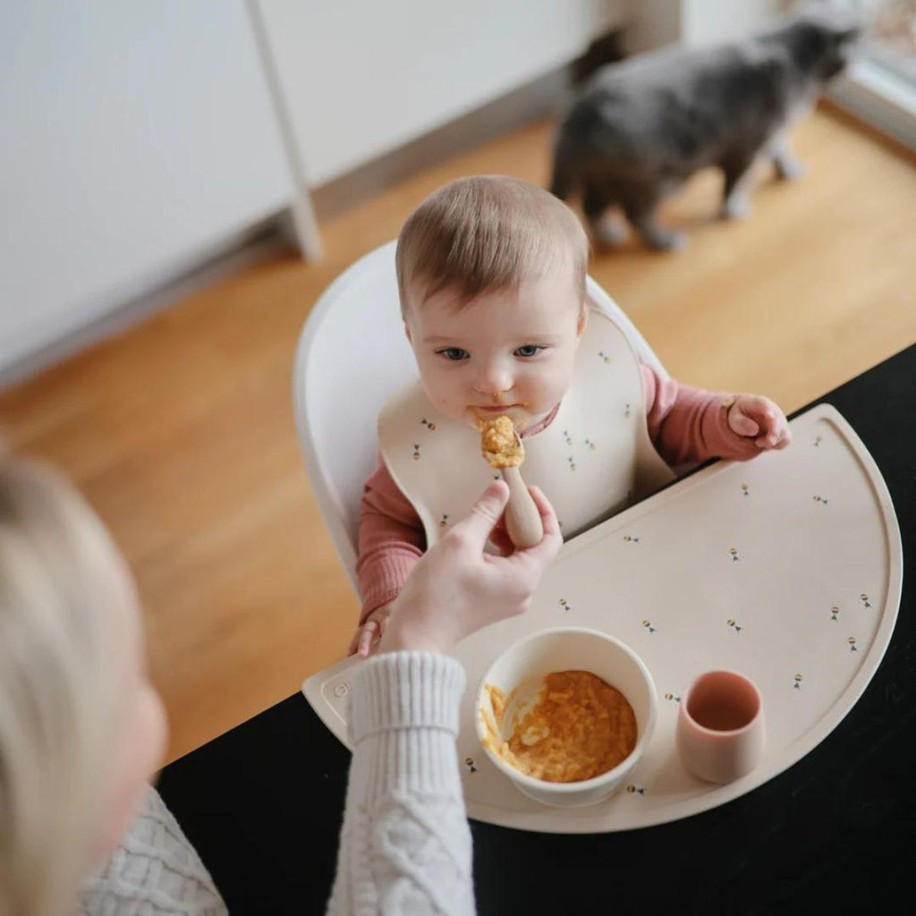 Bavoir silicone Bees - Repas bébé