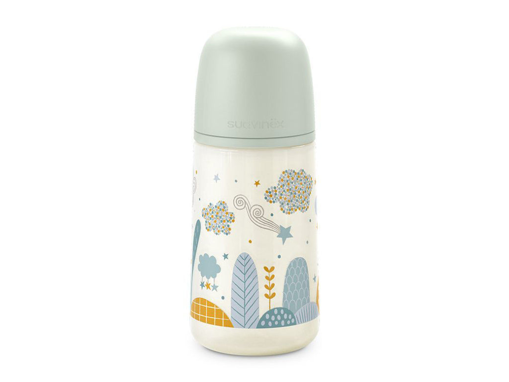 Dreams Babyflasche aus Silikon mit mittlerem Durchfluss, 270 ml (verschiedene).