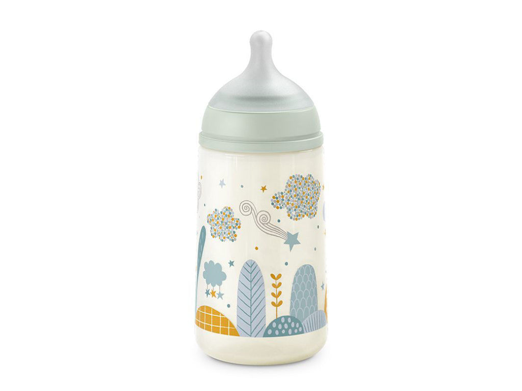 Dreams Babyflasche aus Silikon mit mittlerem Durchfluss, 270 ml (verschiedene).