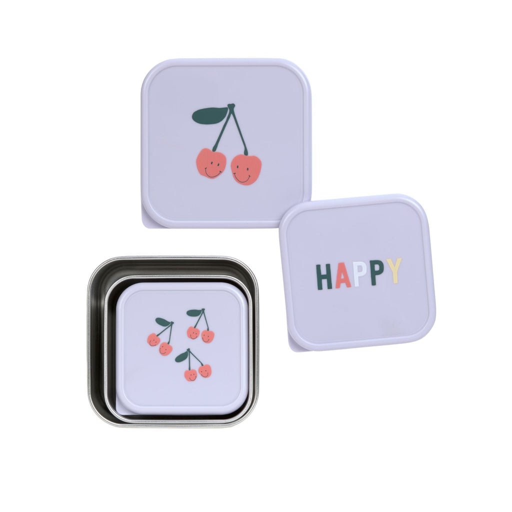 Boîtes à goûter enfants (Lot de 3) - Happy Fruits Cerise