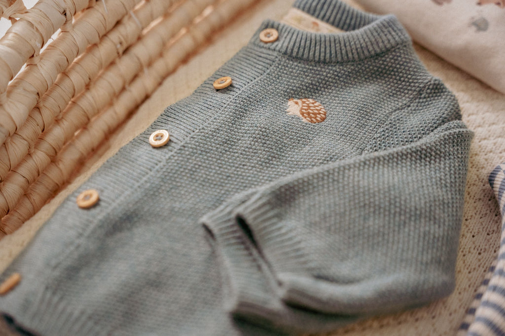 Cardigan en Tricot - Baby Blue (tailles 50-74) - Cardigan