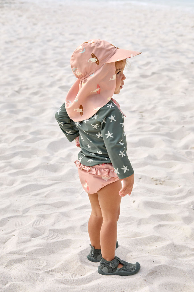 Baby Anti-UV Hut & Nackenschutz - Delphin Angeln