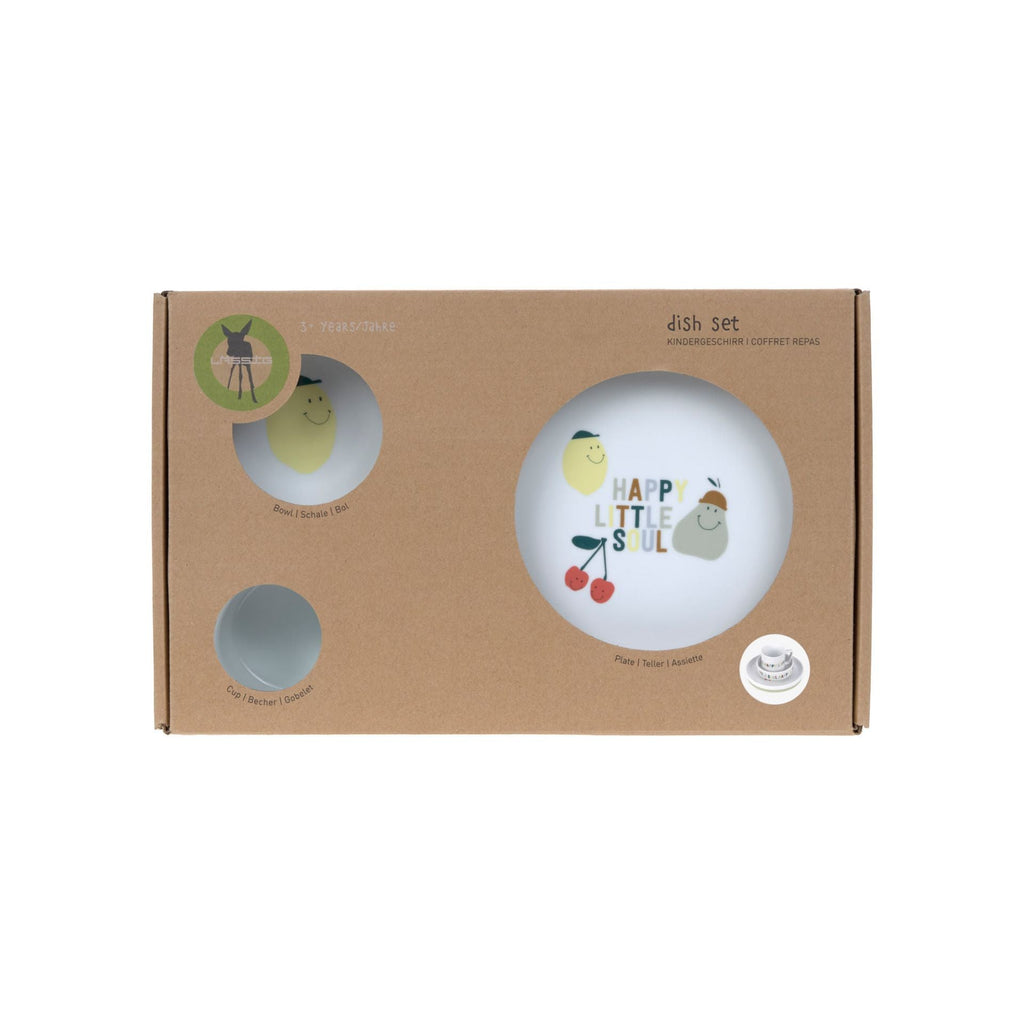 Coffret repas en porcelaine enfants - Happy Fruits Citron