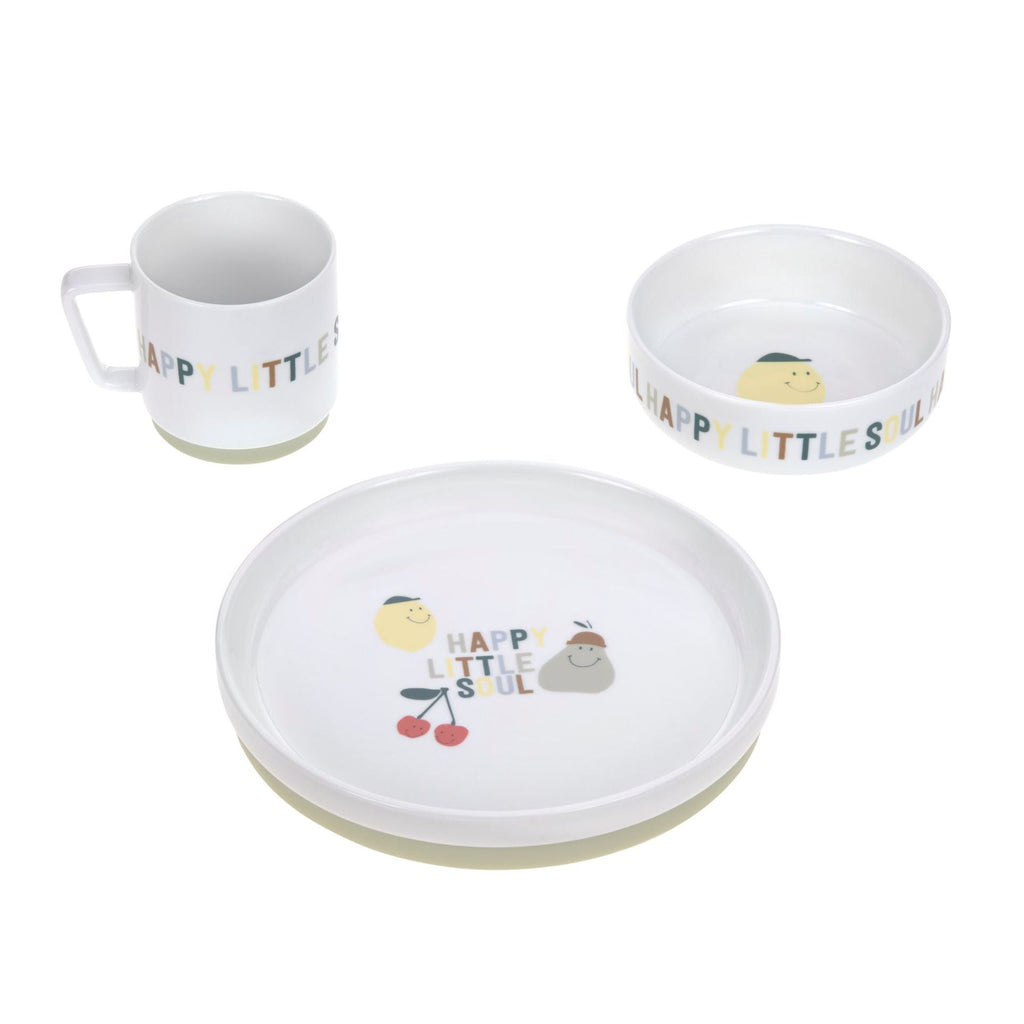 Coffret repas en porcelaine enfants - Happy Fruits Citron