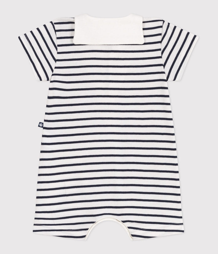 Combicourte bébé à col vareuse rayée (divers tailles)