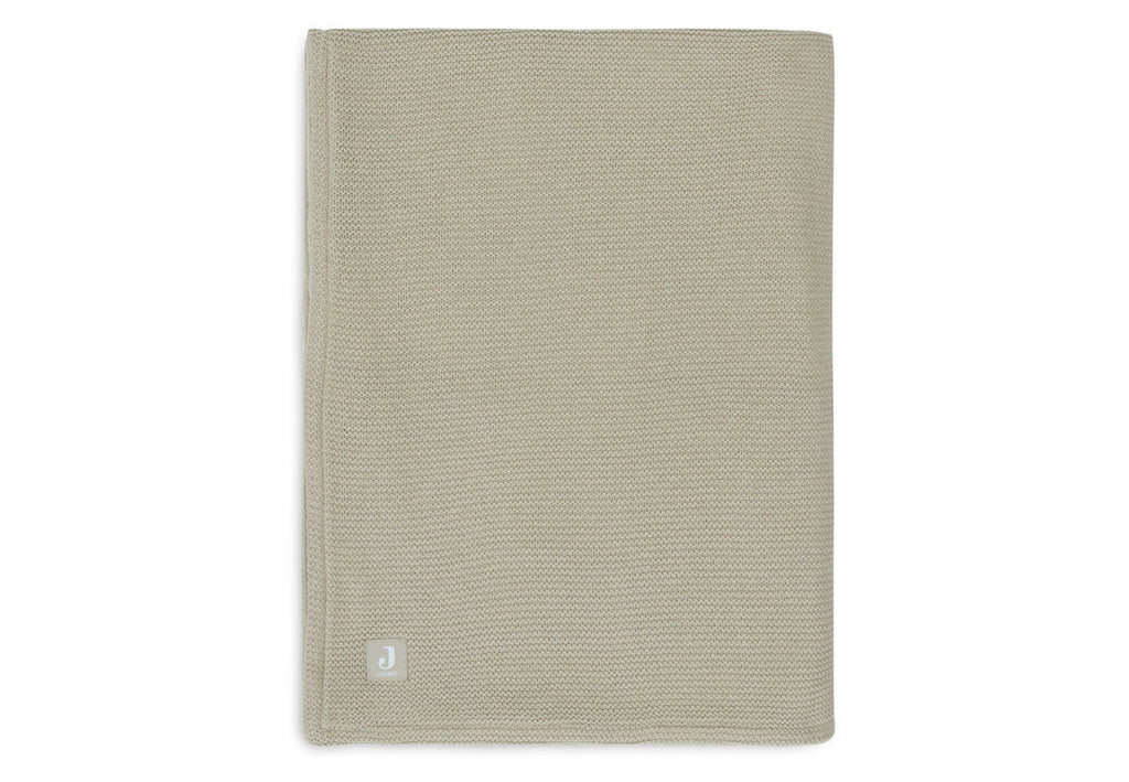 Couverture Berceau 75x100cm Basic Knit - Olive Green/Fleece