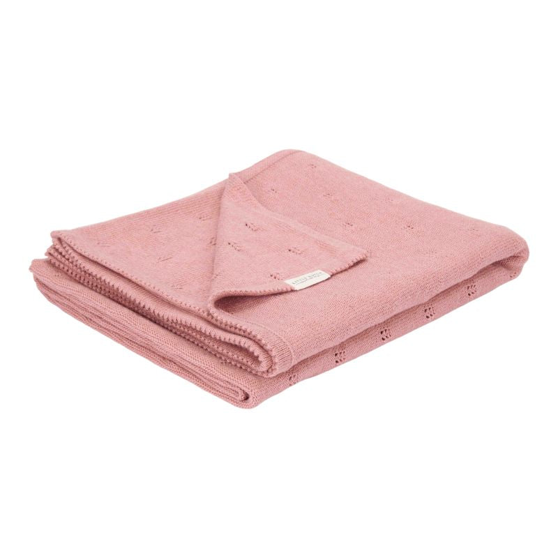 Couverture de berceau tricotée Pure Pink Blush - Couverture