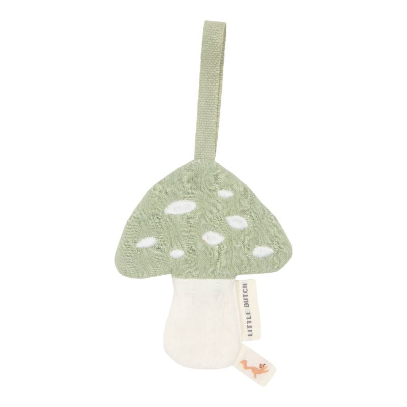 Doudou attache-tétine mousseline Champignon - Doudou