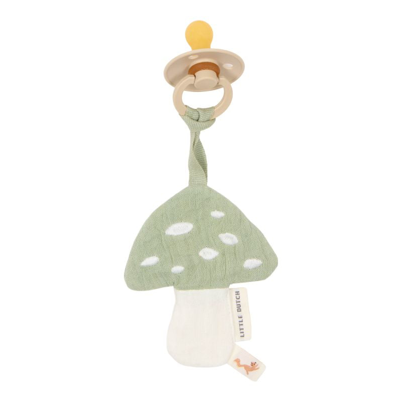 Doudou attache-tétine mousseline Champignon - Doudou