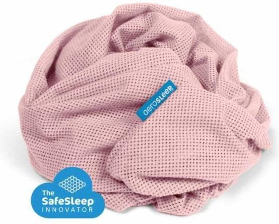 Drap-housse AeroSleep® SafeSleep - 60x120cm - rose - drap