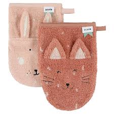 Gant de toilette 2-pack (divers coloris) - Cat/ Rabbit