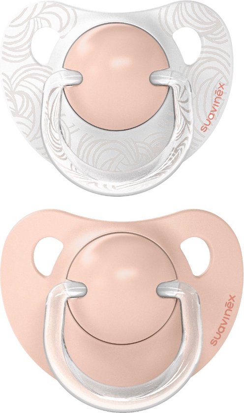 Set mit 2 Schnullern - Dreams Flat Duo Pink aus Silikon 6-18