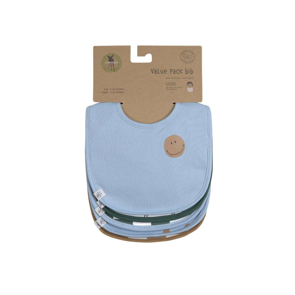 Lot de 5 Bavoirs imperméables Happy Rascals - Smile - Bavoir