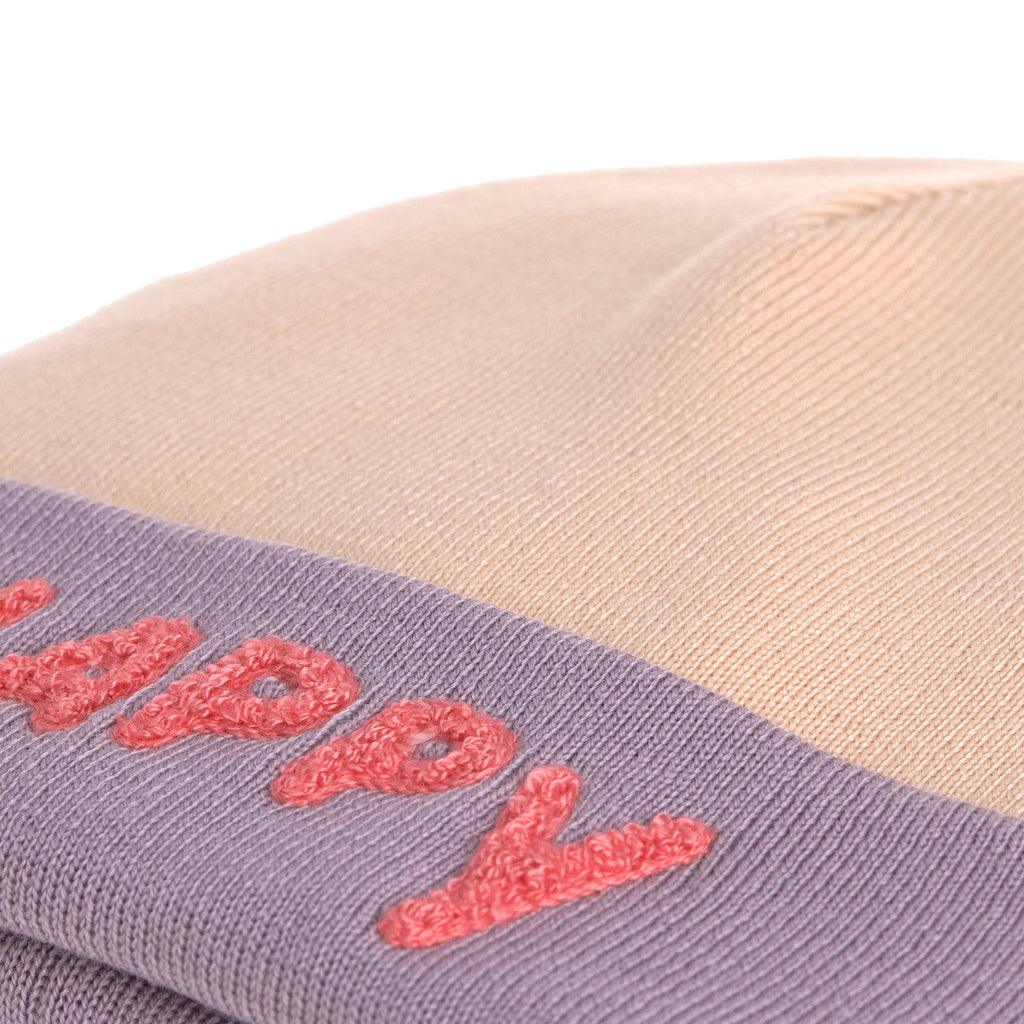 Merino Beanie - Bonnet Little Gang Happy light rose/lilac