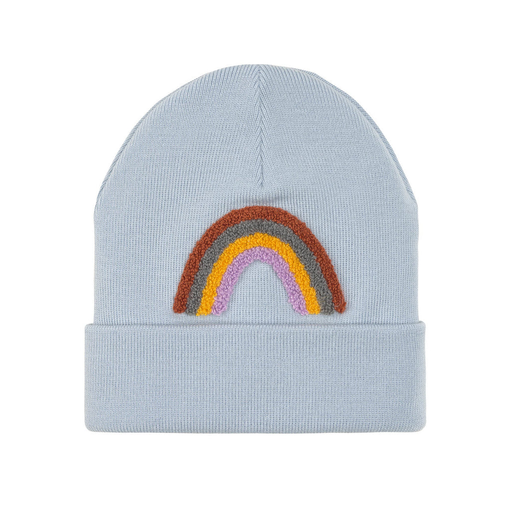 Merino Beanie - Little Gang Rainbow Mütze hellblau