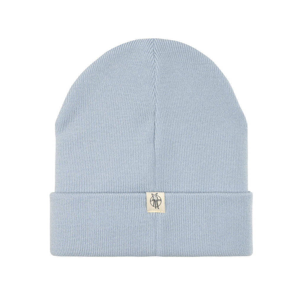 Merino Beanie - Mütze Little Gang Rainbow light blue