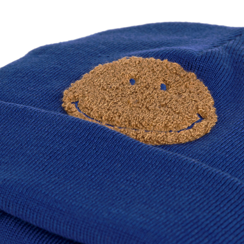 Merino Beanie - Little Gang Smile blaue Mütze (verschiedene