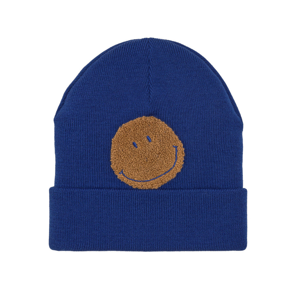 Merino Beanie - Little Gang Smile blaue Mütze (verschiedene