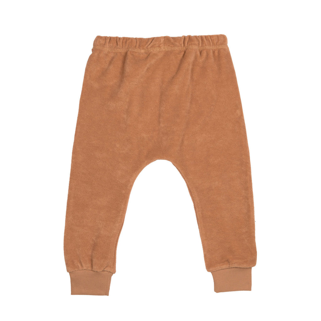 Pantalon en tissu éponge 62/68 - enfants caramel - Pantalon