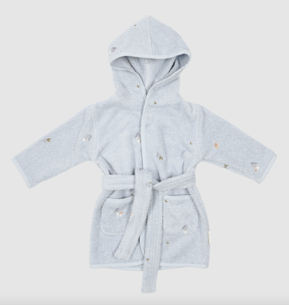 Peignoir bébé brodé Blue - cape de bain