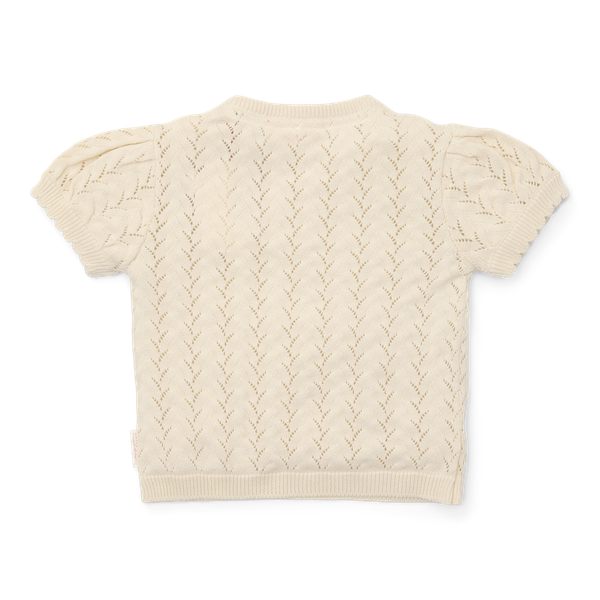 Pull tricoté manches courtes Creme (tailles 74-104) - Blouse