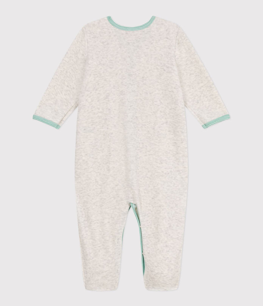 Pyjama bébé en velours uni (divers tailles) - Pyjama