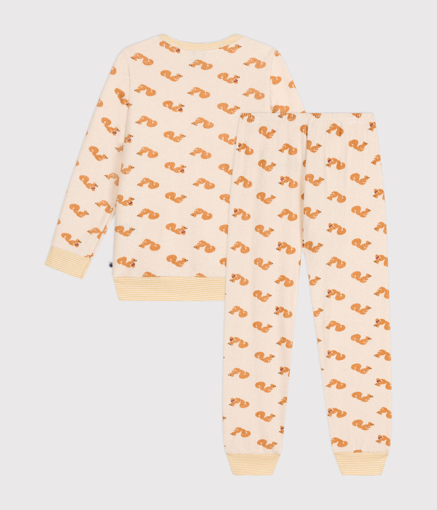 Frottee-Pyjama mit Eichhörnchen-Print (verschiedene Größen)