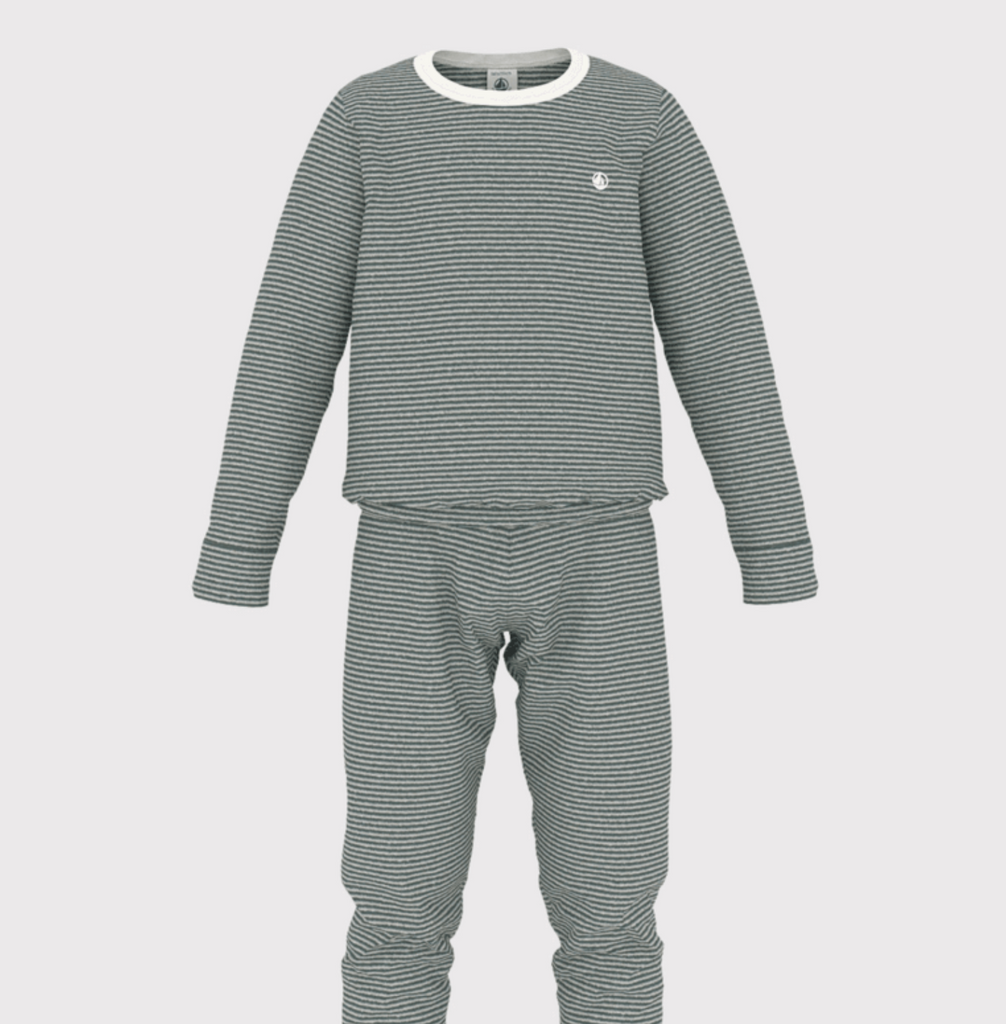 Kinder-Samtpyjama - Kroko / Marshmallow Blau (verschiedene