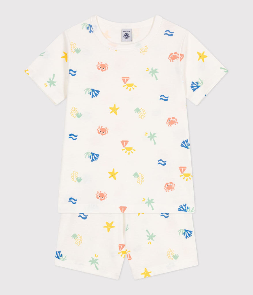 Pyjama short enfant - marshmallow blanc/multico (divers